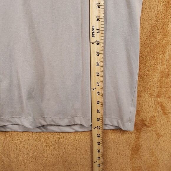 HANRO Shirt Mens Medium Tan Pullover Crew Long Sleeve Cotton LIVING - Picture 5 of 7